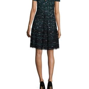 Aidan Mattox Green Beaded Cocktail Dress